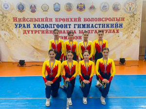 Read more about the article Уран хөдөлгөөнт гимнастикийн дүүргийн аварга шалгаруулах тэмцээнд Бага нас 3-р байр хүрэл медаль Ахлах нас 3-р байр хүрэл медаль Нийслэлд 3-р байр Хүрэл медаль хүртлээ.