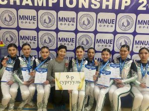 Read more about the article МУБИС -ийн нэрэмжит MNUE OPEN тэмцээний Аеробэкийн тэмцээнд Dance төрөлд амжилттай оролцлоо.